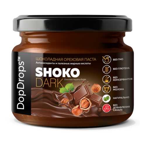 Шоколадно-ореховая паста SHOKO DARK с фундуком и темным шоколадом без сахара, 250 г в Газпромнефть