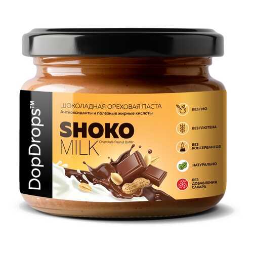 Шоколадно-ореховая паста SHOKO MILK с арахисом и молочным шоколадом без сахара, 250 г в Газпромнефть