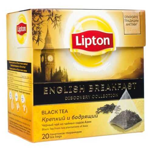 Чай черный Lipton english breakfast 20 пакетиков в Газпромнефть