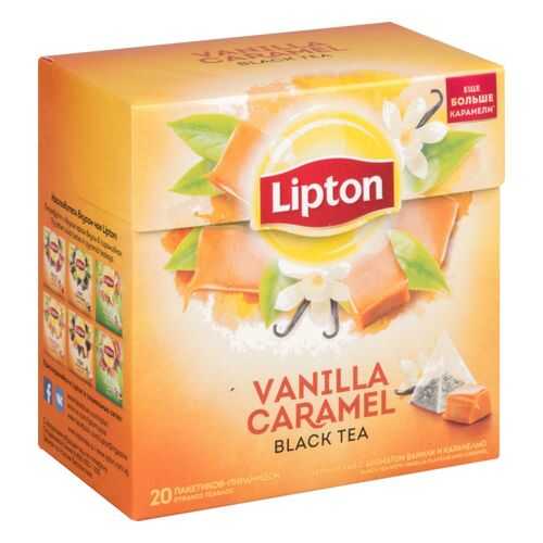 Чай черный Lipton vanilla caramel 20 пакетиков в Газпромнефть