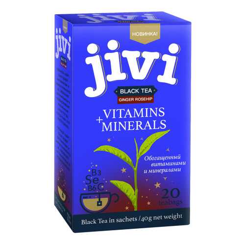 Чай Jivi Black tea Ginger Rosehip, черный с добавками, 20 пакетиков в Газпромнефть