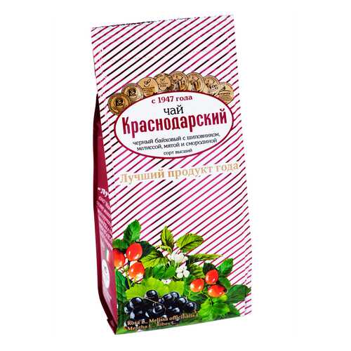 Чай Краснодарский С шиповником, мелиссой, мятой и смородиной черный листовой 100 г в Газпромнефть