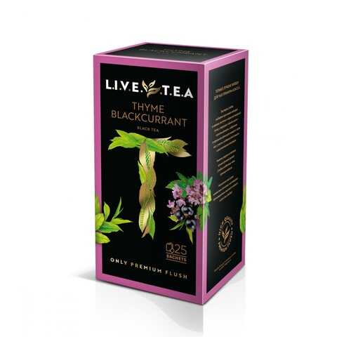 Чай Live Tea Thyme & Blackcurrant черный с чабрецом и черной смородиной 25 пакетиков в Газпромнефть