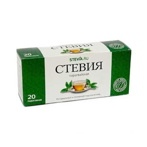 Чай Stevia.ru Стевия, в чайных фильтр-пакетиках, 20 пакетиков в Газпромнефть