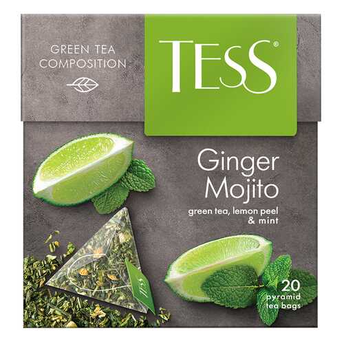 Чай зеленый в пирамидках Tess Ginger Mojito 20 пакетиков в Газпромнефть