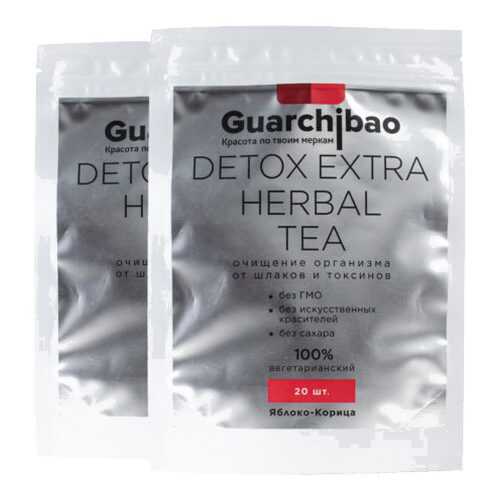 GUARCHIBAO DETOX EXTRA HERBAL TEA набор из 2 упаковок чая для детокса Яблоко-Корица в Газпромнефть