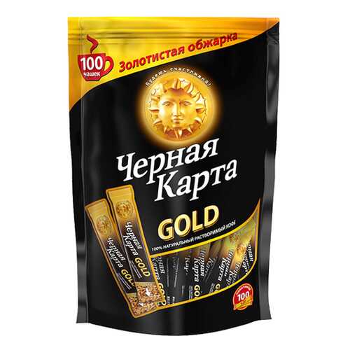 Кофе растворимый Черная карта gold 2 г 100 штук в Газпромнефть