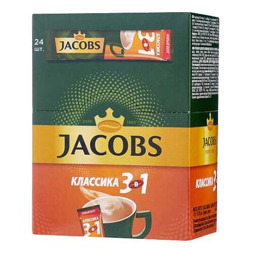 Кофе растворимый Jacobs 3в1 классика 24 стика в Газпромнефть