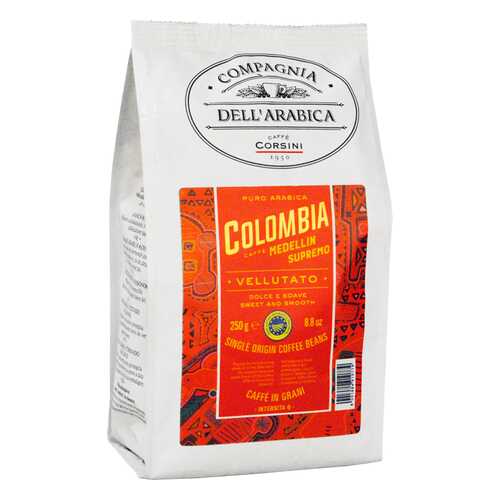 Кофе в зернах Compagnia Dell Arabica Colombia Medellin Supremo 250г в Газпромнефть