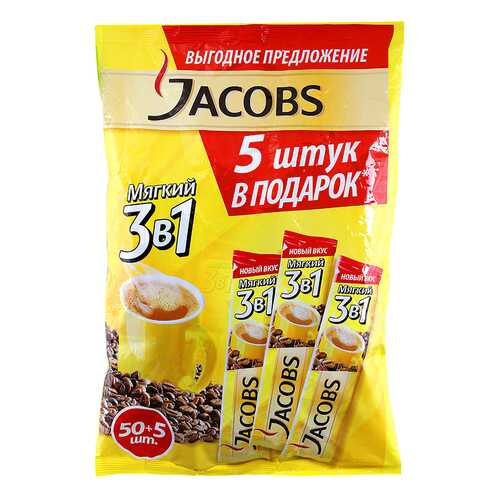 Кофейный напиток растворимый Jacobs классика 3в1 55*12 г в Газпромнефть