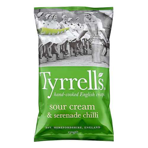 Чипсы картофельные TYRRELLS со вкусом сметаны и острого стручкового перца 150г в Газпромнефть