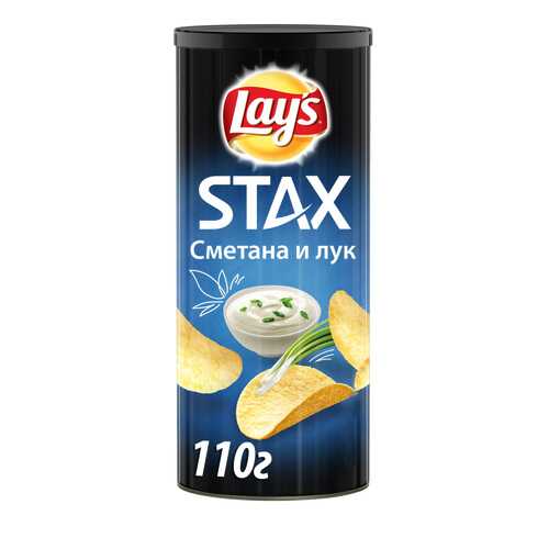 Картофельные чипсы Lays stax сметана и лук 110 г в Газпромнефть
