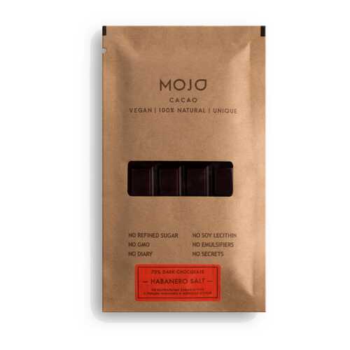 Горький шоколад 70% Mojo Cacao с перцем Habanero и морской солью habanero salt в Газпромнефть