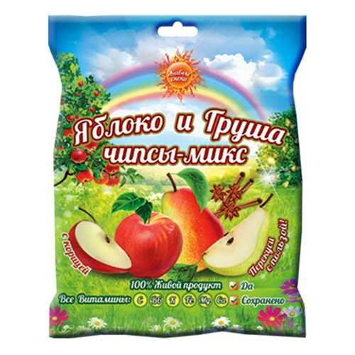 Чипсы-микс Живые снеки яблоко и груша с корицей 25 г в Газпромнефть