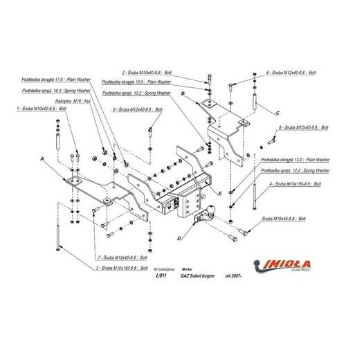 Imiola Фаркоп ГАЗ 2310 Соболь, ГАЗ 2217 Баргузин фургон 2007- фланцевое крепление (с элект в Газпромнефть