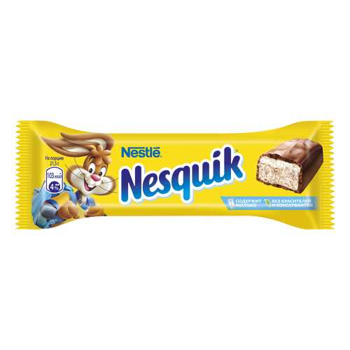 Батончик Nestle nesquik шоколадный 43 г в Газпромнефть