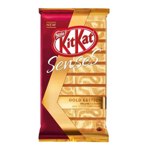 Карамельный белый и молочный шоколад KitKat Senses Gold Edition Deluxe Caramel 112 г в Газпромнефть