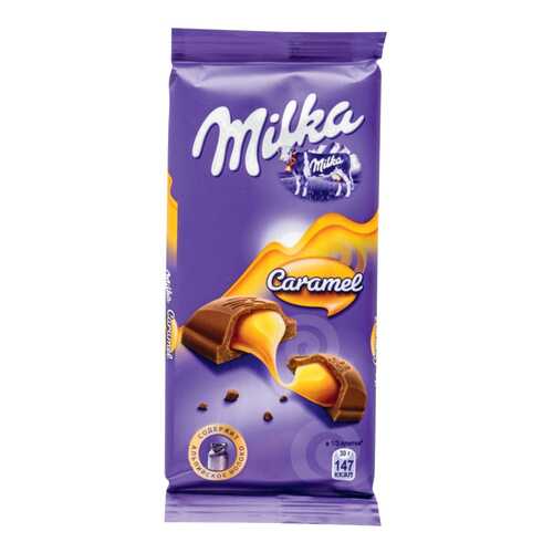 Шоколад молочный Milka с карамельной начинкой 90 г в Газпромнефть