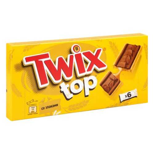 Шоколадный батончик Twix top в молочном шоколаде 21 г 6 штук в Газпромнефть