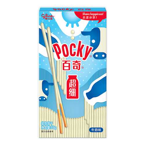 Палочки Glico Pocky молочные белый шоколад ультра тонкие 55 г в Газпромнефть