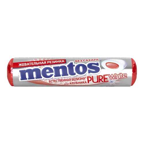 Жевательная резинка Mentos пьюр вайт клубника 15.5 г в Газпромнефть