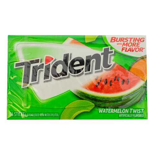 Жевательная резинка Trident Watermelon 26.6 г, США в Газпромнефть