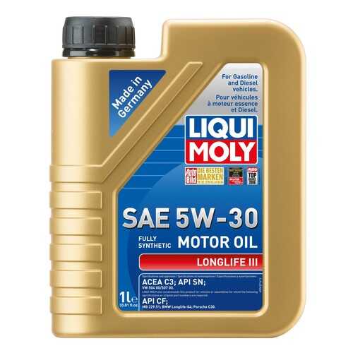 Масло Моторное Liqui Moly Longlife Iii 5w-30, 1l Liqui moly арт. 20820 в Газпромнефть