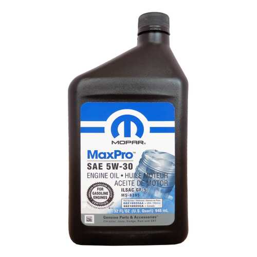 Моторное масло Chrysler Mopar MaxPro 5W-30 0,946л в Газпромнефть