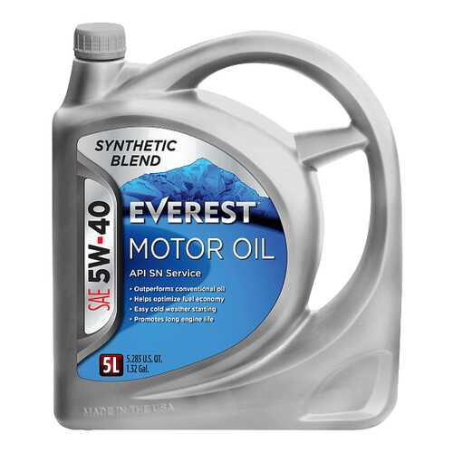 Моторное масло Everest Synthetic Blend 5W-40 5л в Газпромнефть