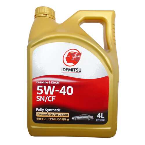 Моторное масло Idemitsu Gasoline & Diesel Fully-Sinthetic 5W-40 4л в Газпромнефть