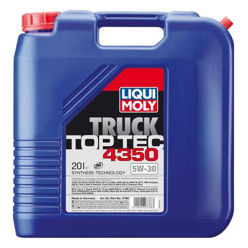 Моторное масло Liqui moly Top Tec Truck 4350 5W-30 20л в Газпромнефть