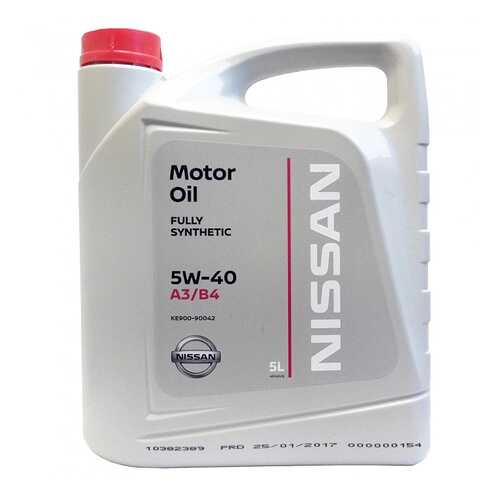 Моторное масло Nissan Fully synthetic 5w-40 5л в Газпромнефть