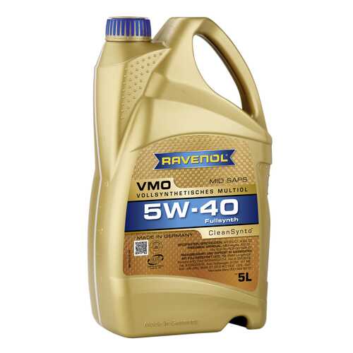 Моторное масло Ravenol VMO SAE 5W-40 5л в Газпромнефть