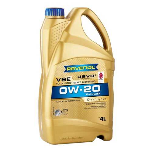 Моторное масло Ravenol VSE SAE 0W-20 4л в Газпромнефть