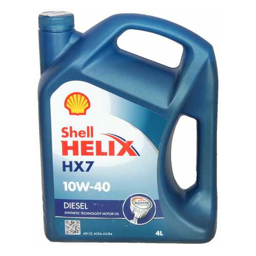 SHELL 550022248 масло моторное полусинтетическое helix hx7 10w40 4 л в Газпромнефть