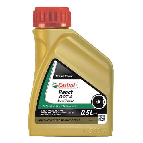 Тормозная жидкость Castrol React DOT 4 Low Temp 0.5л 1581B4 в Газпромнефть