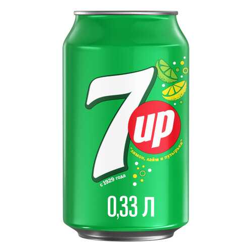 Напиток 7Up лимон и лайм жестяная банка 0.33 л в Газпромнефть