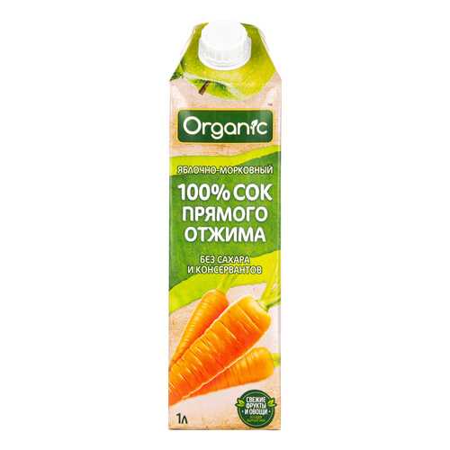 Сок Organic Яблоко-Морковь прямого отжима 1л. TetraPak в Газпромнефть